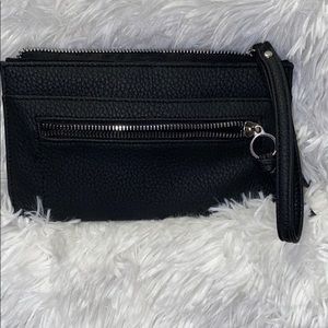 snake skin black wallet